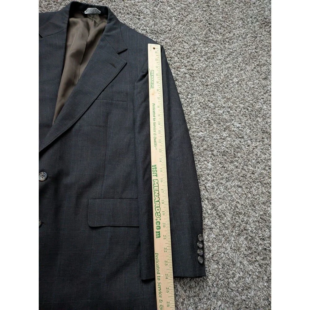 Christian Brooks 42R Dark Charcoal USA Made Mens Blazer Suit Jacket Sport Coat